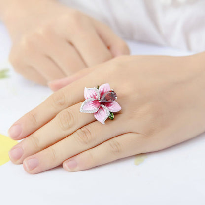 Women's Ornament Rose Fashion Sier Jewelry Rings