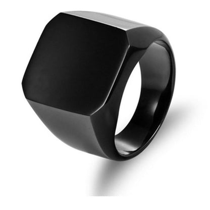Men's Copper Domineering Business Gold Sier Black Rings