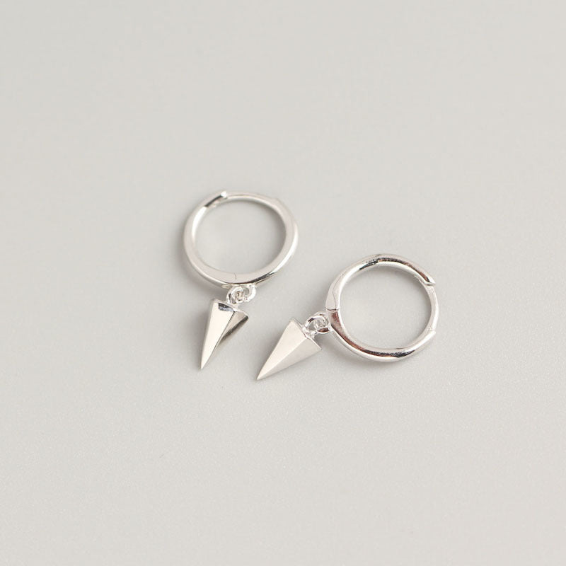 Women's Sterling Sier Minimalist Ear Clip Geometric Earrings