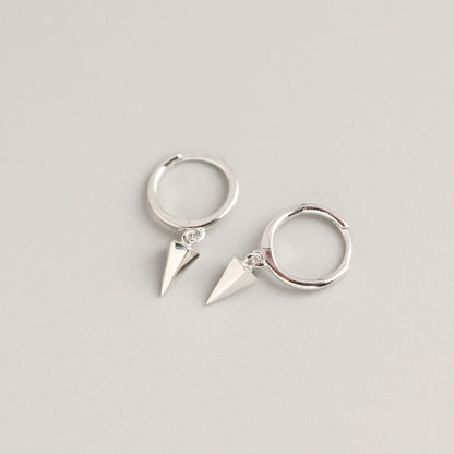 Women's Sterling Sier Minimalist Ear Clip Geometric Earrings