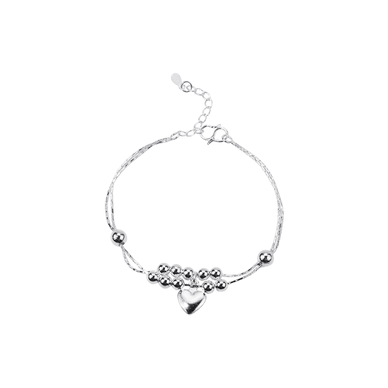 Love Mini Heart Shape Anklet Sier Bracelets