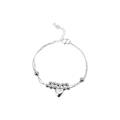 Love Mini Heart Shape Anklet Sier Bracelets