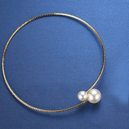 Women's Rhinestone Single Row Large And Small Necklaces