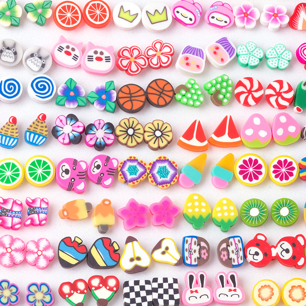 Pair Boxed Collection Polymer Clay Drip Earrings