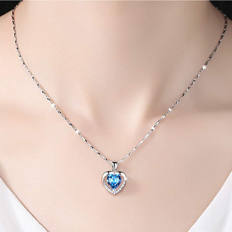Sier My Heart Eternal Korean Jewelry Clavicle Necklaces