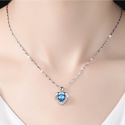 Sier My Heart Eternal Korean Jewelry Clavicle Necklaces