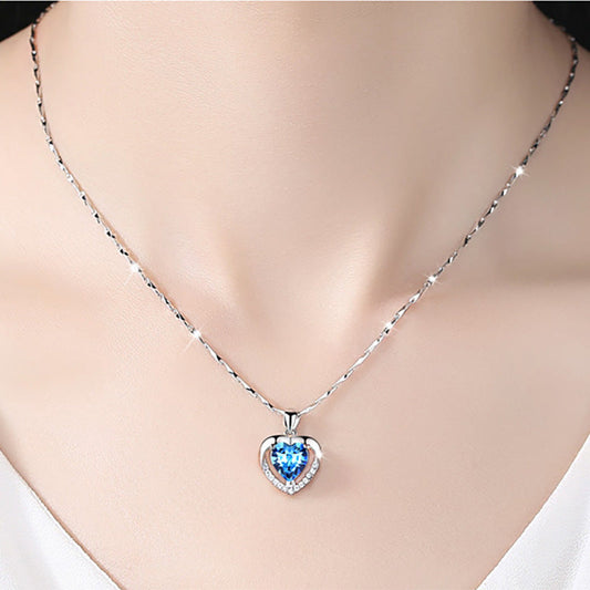 Sier My Heart Eternal Korean Jewelry Clavicle Necklaces