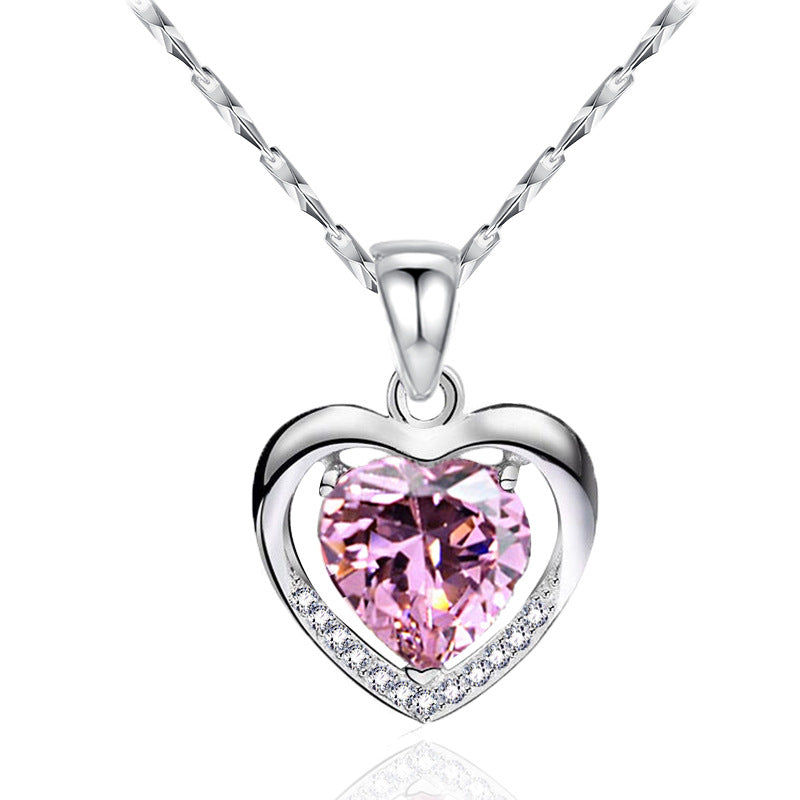Sier My Heart Eternal Korean Jewelry Clavicle Necklaces