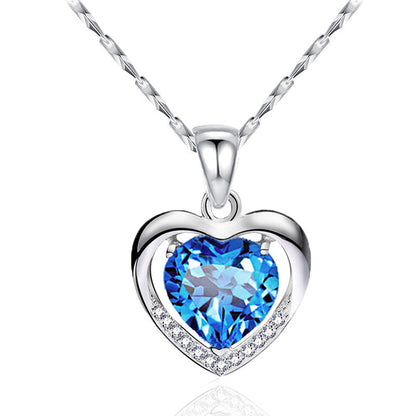 Sier My Heart Eternal Korean Jewelry Clavicle Necklaces