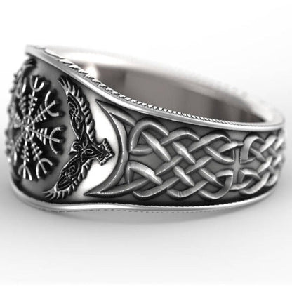 Men's Story Viking Compass Retro Iti Plated Rings