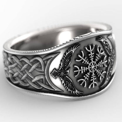 Men's Story Viking Compass Retro Iti Plated Rings