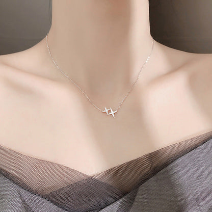 Women's Zircon Pentagram National Short Sweater Pendant Necklaces