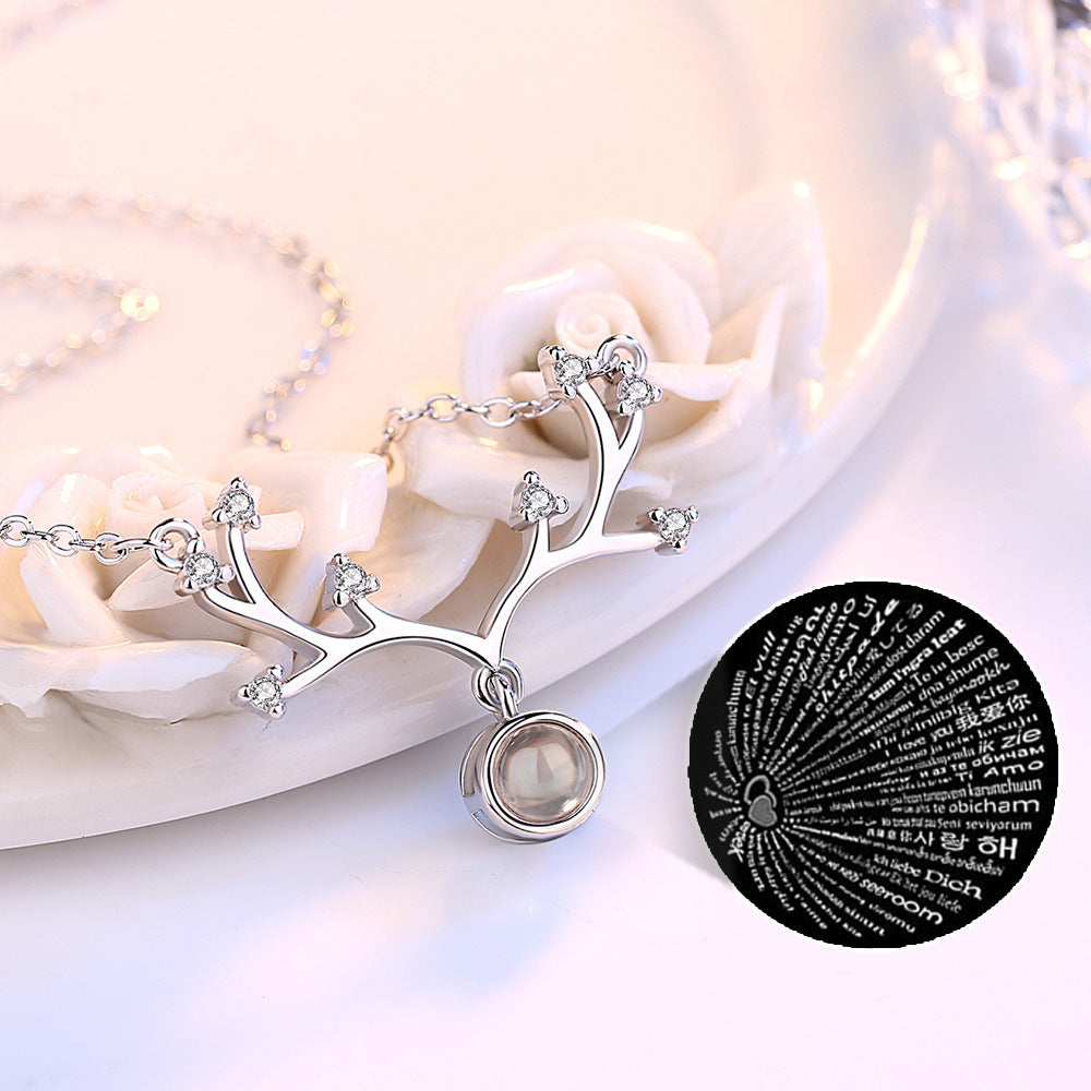 Lu Has Your Female Language Love You Clavicle Necklaces