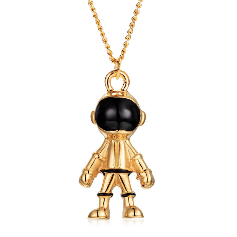 Women's & Men's & Hop Metal Spaceman Robot Astronaut Sweater Necklaces