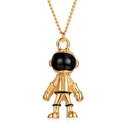 Women's & Men's & Hop Metal Spaceman Robot Astronaut Sweater Necklaces