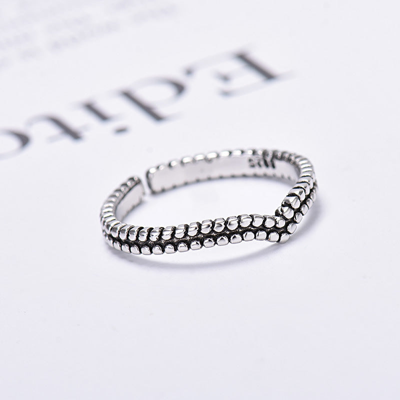 Simple Personality Mori Style Artistic Rivet Rings
