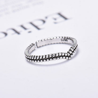 Simple Personality Mori Style Artistic Rivet Rings