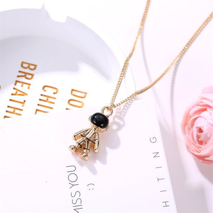 Women's & Men's & Hop Metal Spaceman Robot Astronaut Sweater Necklaces