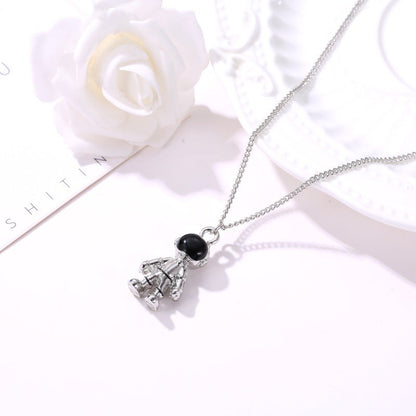 Women's & Men's & Hop Metal Spaceman Robot Astronaut Sweater Necklaces