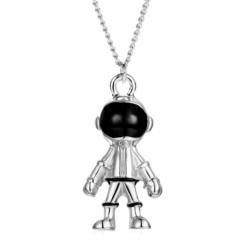 Women's & Men's & Hop Metal Spaceman Robot Astronaut Sweater Necklaces