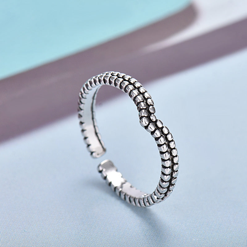 Simple Personality Mori Style Artistic Rivet Rings