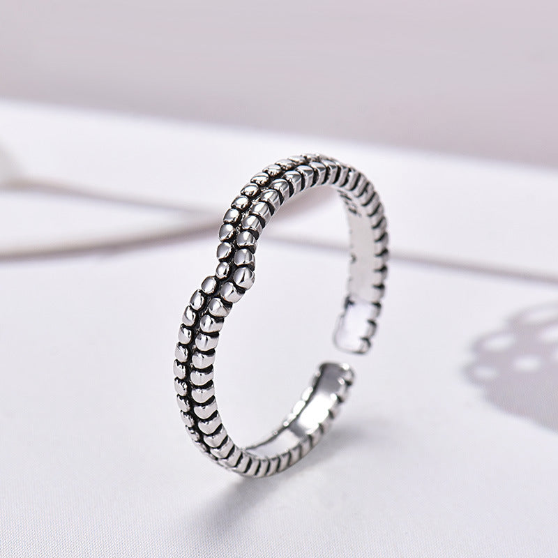 Simple Personality Mori Style Artistic Rivet Rings
