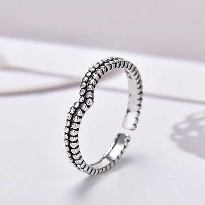 Simple Personality Mori Style Artistic Rivet Rings