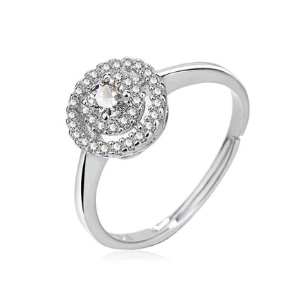 Diamond Female Simulation Adjustable Mouth Wedding Rings