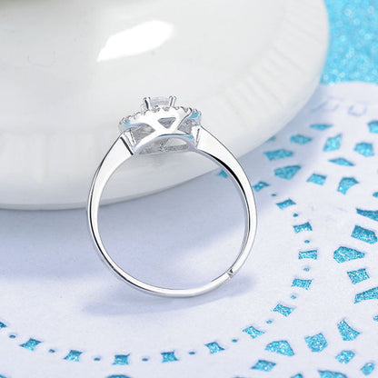 Diamond Female Simulation Adjustable Mouth Wedding Rings