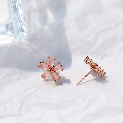 Sier Flowers Week Simple And Stylish Earrings
