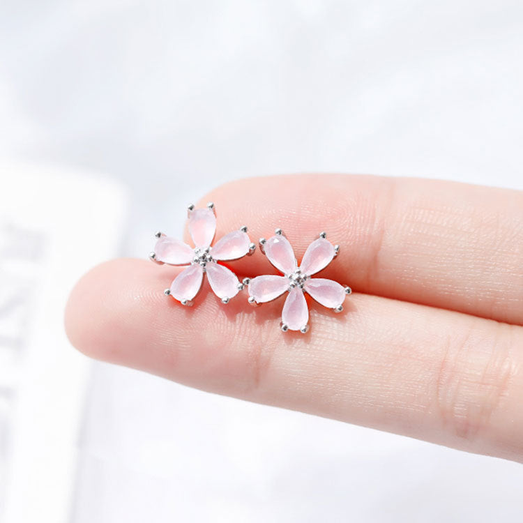 Sier Flowers Week Simple And Stylish Earrings