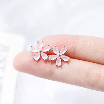 Sier Flowers Week Simple And Stylish Earrings