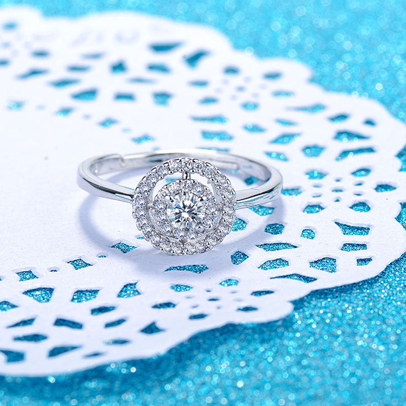 Diamond Female Simulation Adjustable Mouth Wedding Rings