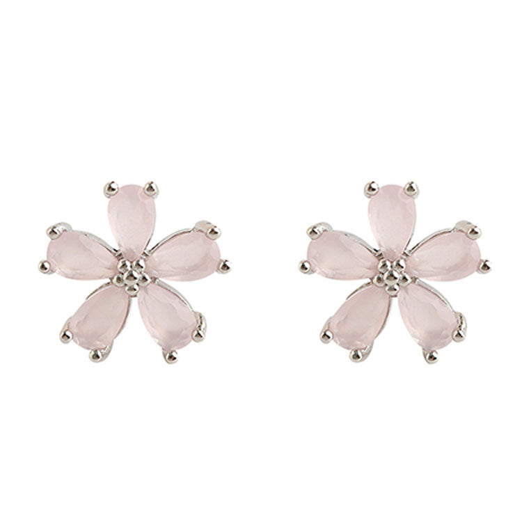 Sier Flowers Week Simple And Stylish Earrings