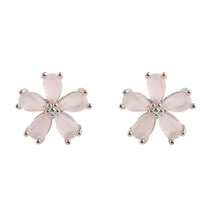 Sier Flowers Week Simple And Stylish Earrings