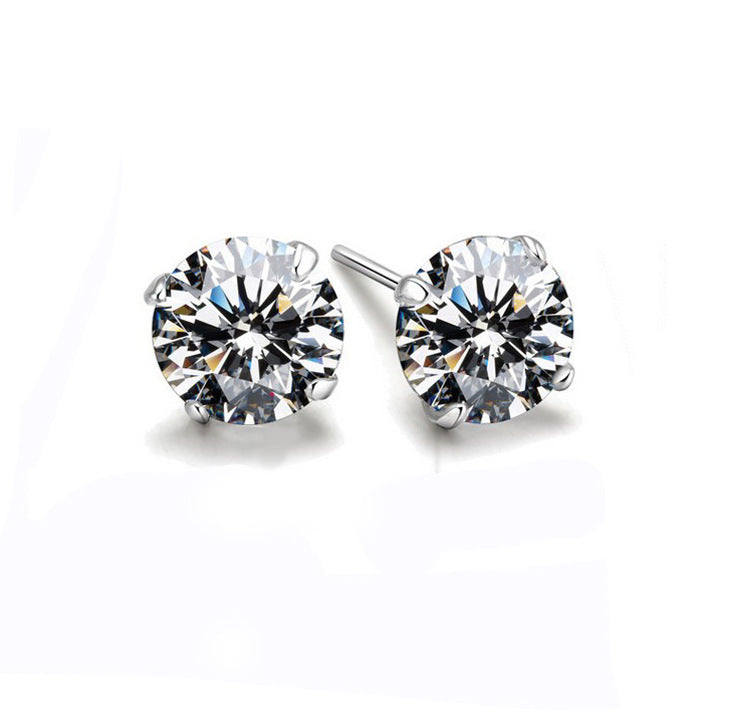 Women's Sier Fashion Classic Ornament Super Flash Rings