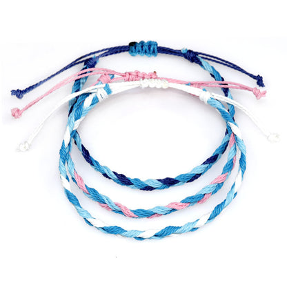 Ornament Color Woven Waterproof Wax Line Bracelets