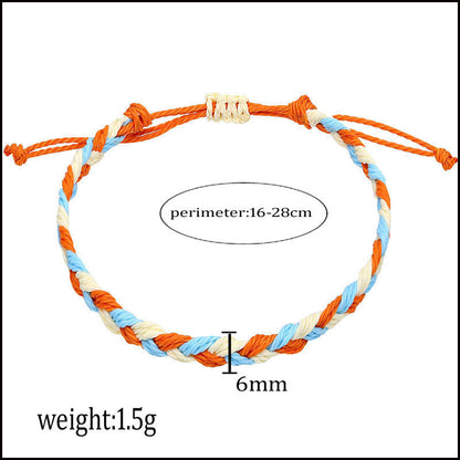 Ornament Color Woven Waterproof Wax Line Bracelets