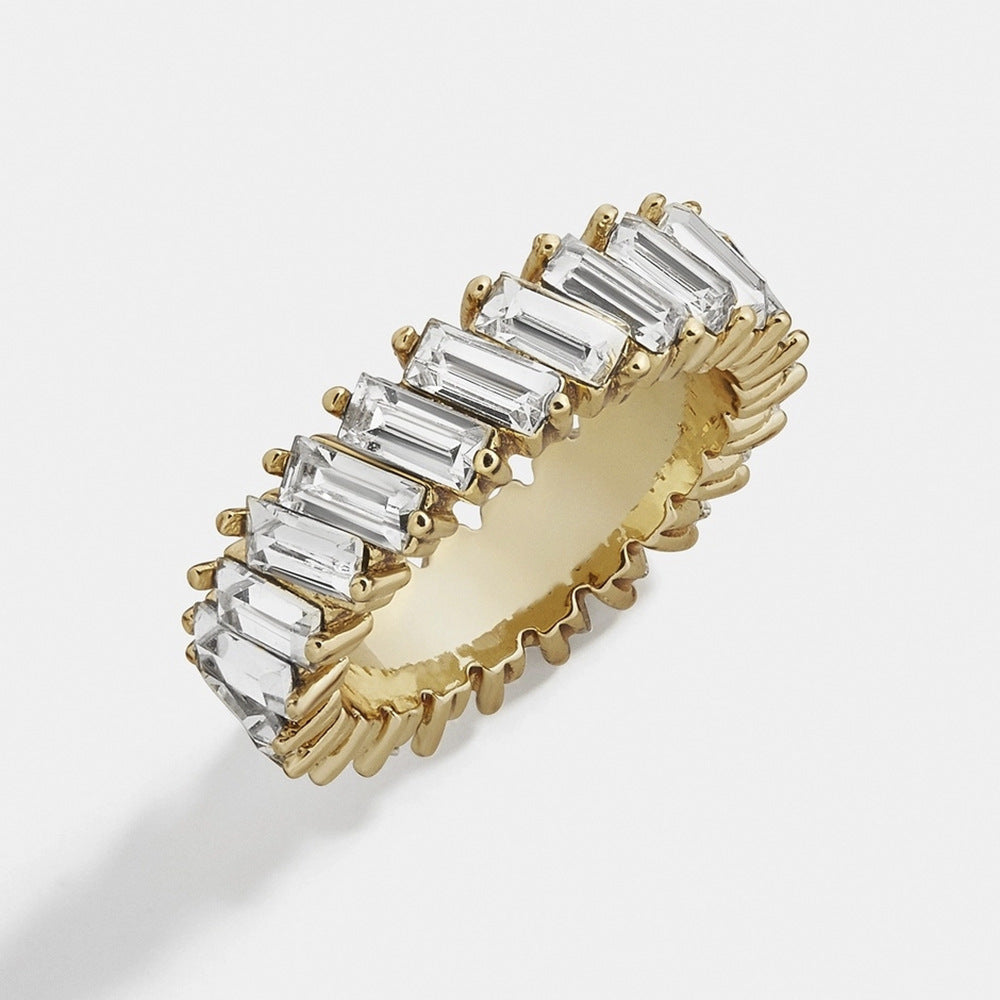 Women's Inclined Crystal Alloy Trendy For Rings