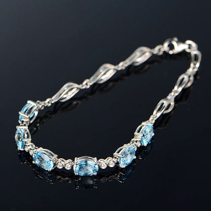 Crystal Mori Style Sapphire Couple Love Bracelets