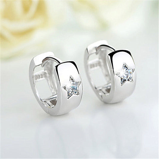 Women's Siering Five-pointed Star Ear Clip Zircon Earrings