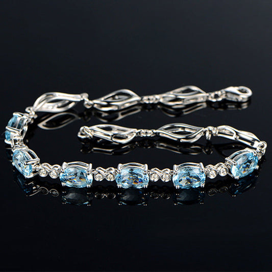 Crystal Mori Style Sapphire Couple Love Bracelets