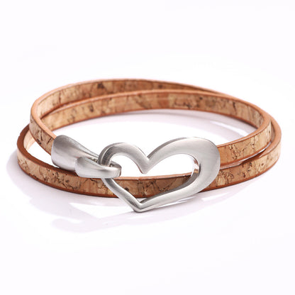 Women's Simple Love Small Fresh Leather Hand Bracelets