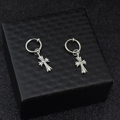 Jewelry Little Pu Yi Cross Fast Hand Earrings