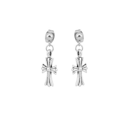 Jewelry Little Pu Yi Cross Fast Hand Earrings