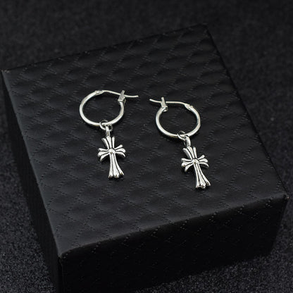 Jewelry Little Pu Yi Cross Fast Hand Earrings