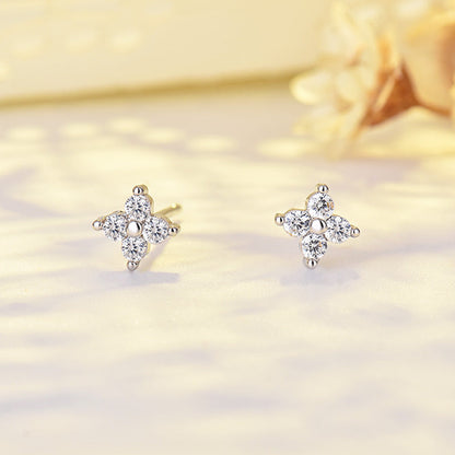 Ear Four-leaf Clover Small Flower Ladies Korean Style Earrings