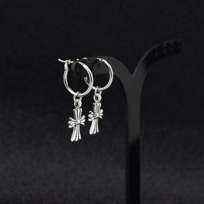 Jewelry Little Pu Yi Cross Fast Hand Earrings