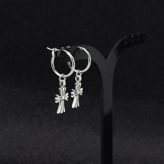 Jewelry Little Pu Yi Cross Fast Hand Earrings