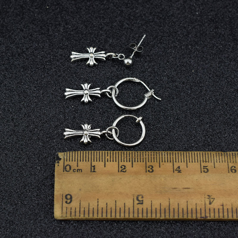 Jewelry Little Pu Yi Cross Fast Hand Earrings